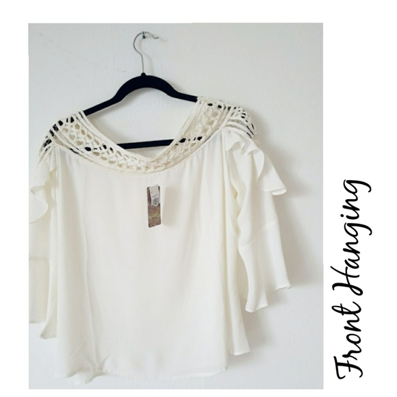 💥"Leonor" Crochet Off Shoulder Blouse - Picture 10 of 11